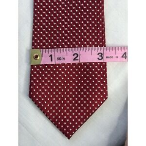 Geoffrey Beene Men's Silk Neck Tie Polka Dot Tie 59" X 3" Classic Red Wedding